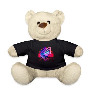 Retro Wave Sports Car 80s Skyline Vaporwave - Nounours - noir - Devant