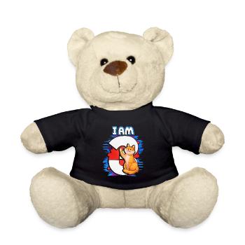 I am 3 cat - Teddy Bear - black - Front