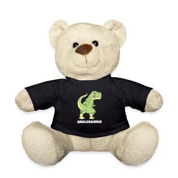 Analosaurus T-Rex Pervers Lgbtq Sprüche Geschenk - Teddy - Schwarz - Vorne