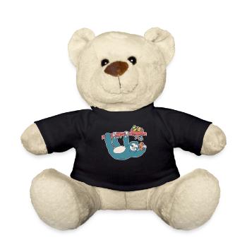 Easter Sloth Forest Wildlife Animal Festival Eggs - Teddy Bear - black - Front