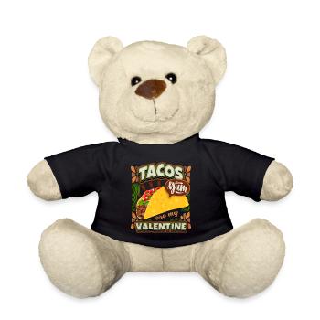 Tacos Valentinstag lustiger Spruch im Vintage-Stil - Teddy - Schwarz - Vorne