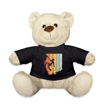 Bergsteiger Kletterer Bouldern Vintage Berge Felse - Teddy - Schwarz - Vorne