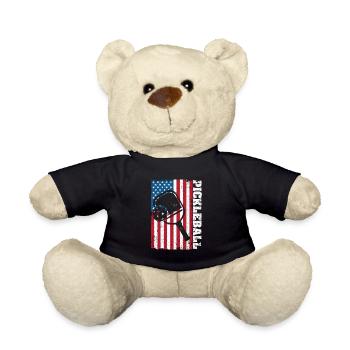 Pickleball USA Flag US Player Paddleball - Nounours - noir - Devant
