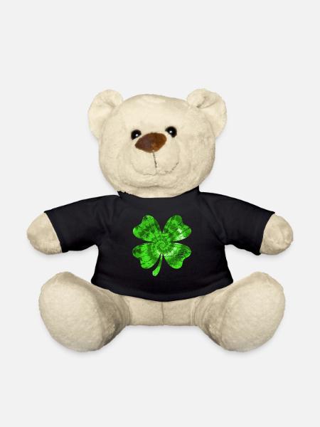 St Patrick's Day Tie Dye Shamrock Lucky Vintage - Nounours - noir