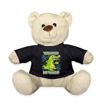 Krokodil-Crocodile, Spruch, Pun, Valentinstag - Teddy - Schwarz - Vorne