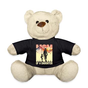 Mother with a daughter Mother's Day Mountains Mama Child - Teddy Bear - black - Front