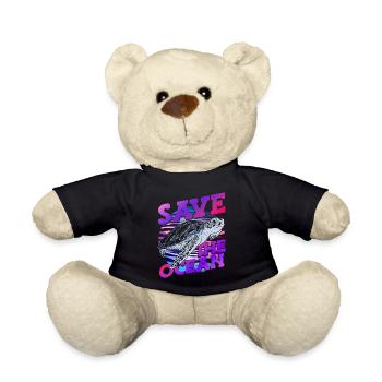 Save the Ocean - Promoting Nature - - Teddy Bear - black - Front