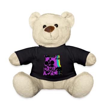 Creepy Portrait Cat Toy Lover Fur - Teddy Bear - black - Front
