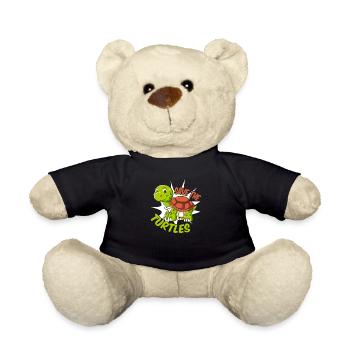 Save The Turtles Giant Tortoise Turtle - Teddy Bear - black - Front