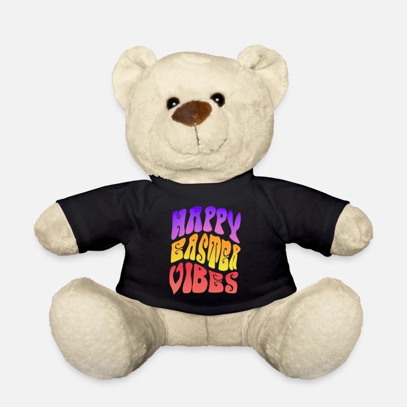 Happy Easter Vibes Frohes Osterfest - Teddy - Schwarz