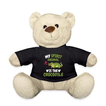 Amoureux des animaux Reptiles Animal Gift Crocodile - Nounours - noir - Devant