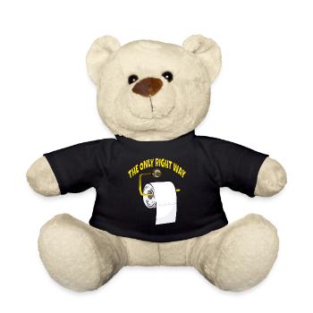 Toilettenpapier Der Richtige Weg lustiges - Teddy - Schwarz - Vorne