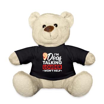 Langue des signes sourde Fierté sourde - Nounours - noir - Devant