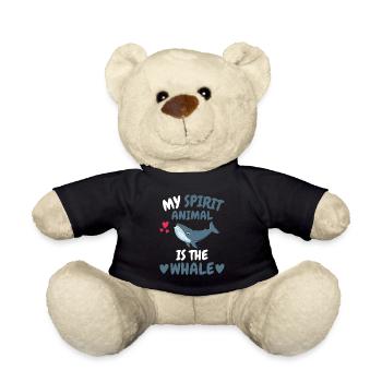 Mein spirituelles Tier Ozean Tier Geschenk Wal - Teddy - Schwarz - Vorne