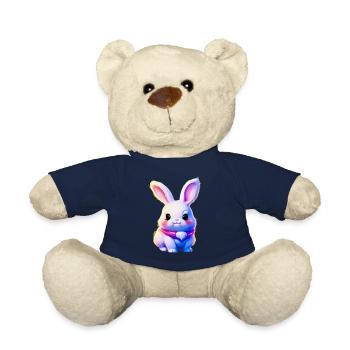 niedlicher Osterhase - süßes Kaninchen - Teddy - French Navy - Vorne