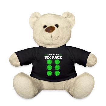 Look At My Bocce Ball Six Pack, Funny Bocci - Teddy - Schwarz - Vorne