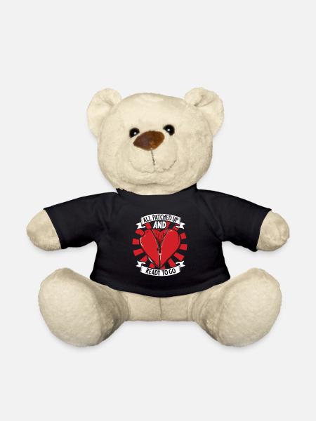 Heart Attack Open Heart Surgery Heart Surgery Gift - Teddy Bear - black