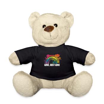 CSD LGBT Rainbow LGBTQ Heart Pride Love - Teddy Bear - black - Front