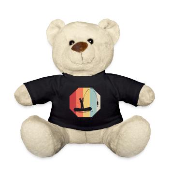 Fishing Fishing Fisher Fishing Rod Carp Rod Fish - Teddy Bear - black - Front