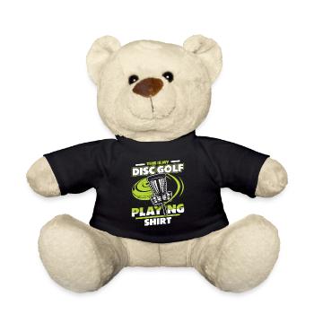 This Is My Disc Golf Playing Clothing Basket - Teddy Bear - black - Front