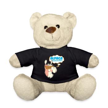 Alpacas Fluffy Lama animal - Alpaca whisperer - Teddy Bear - black - Front