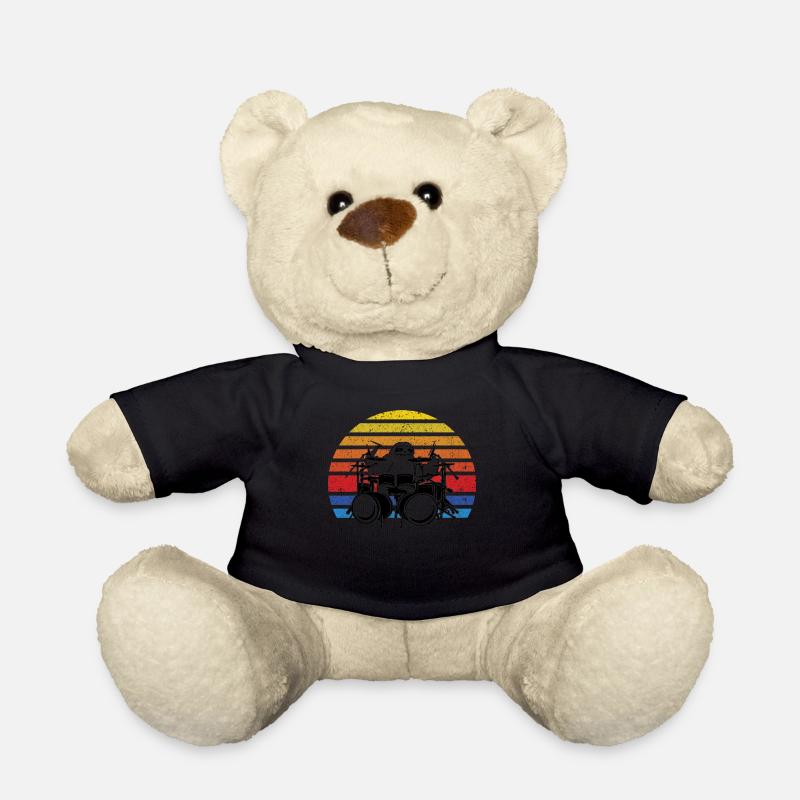 Sloth Drum Set Drumming Sloth Drummer - Teddy - Schwarz