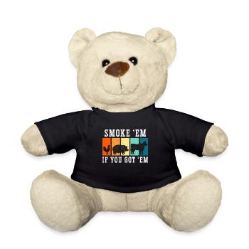 Smok 'em If You Got 'em Meat Bbq Season - Teddy Bear - black - Front