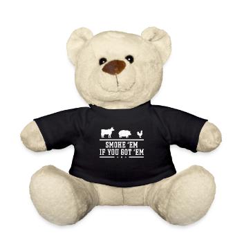 Smok 'em If You Got 'em Meat Bbq Season - Teddy Bear - black - Front