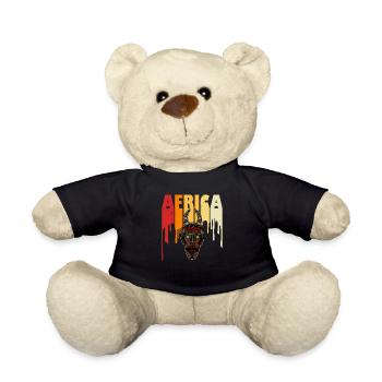 Afrika Maske Afrikanisch Afro Geschichte - Teddy - Schwarz - Vorne