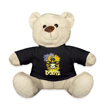 Kitsun Vaporwave Japanische Kami Vaporwave Kitsune - Teddy - Schwarz - Vorne