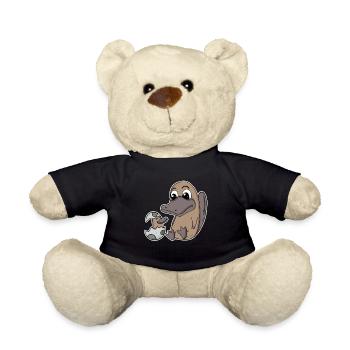 Platypus Family - Platypus with Baby - Teddy Bear - black - Front