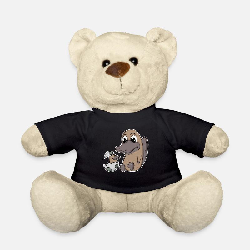 Schnabeltier Familie - Schnabeltier mit Baby - Teddy - Schwarz