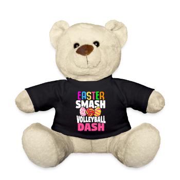 Ostern Volleyball Hase Ferien Kaninchen Sport - Teddy - Schwarz - Vorne