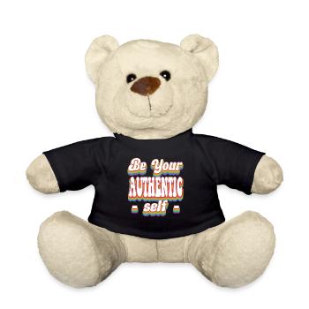 Sei dein authentisches Selbst - Pride Rainbow LGBTQ+ - Teddy - Schwarz - Vorne