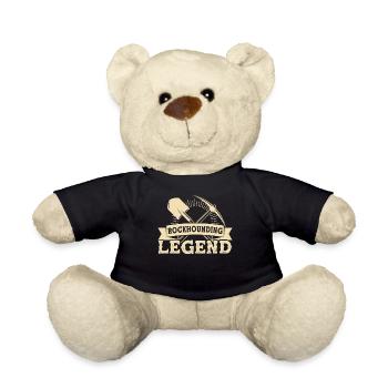 Geologist Rockhounding Legend Rockhounder - Teddy Bear - black - Front