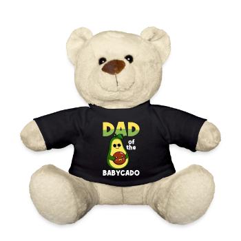 Papa of Babycado Guacamole avocado lover - Teddy Bear - black - Front