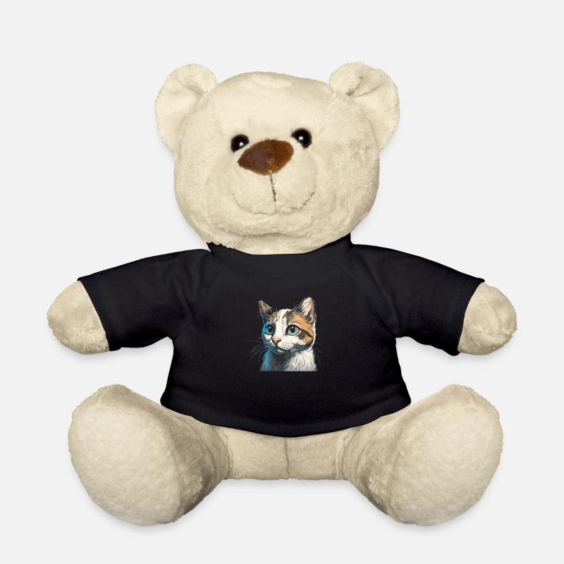 Dessin de chat mignon - Nounours - noir