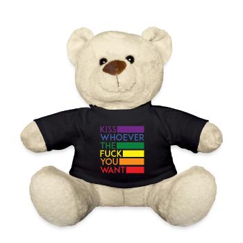 Küss Wen Du Willst - LGBT - Teddy - Schwarz - Vorne