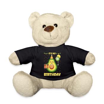 Avocado lover 11th birthday guacamole - Teddy Bear - black - Front
