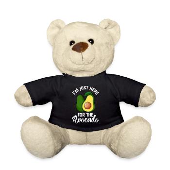 Only here for avocado guacamole lovers - Teddy Bear - black - Front