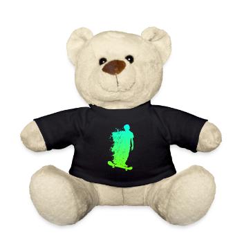Skating skateboarders - Teddy Bear - black - Front