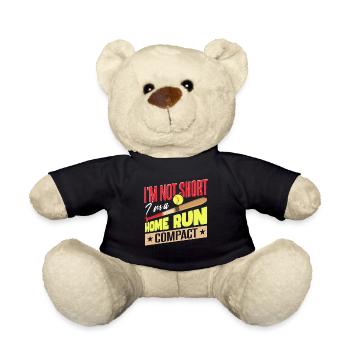 I'm A Home Run Compact Softball - Teddy Bear - black - Front