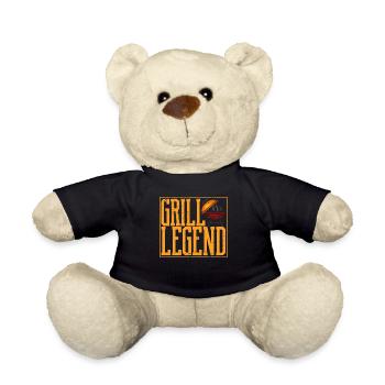 Grill Legend BBQ Fleisch Räuchern Grillen Liebe - Teddy - Schwarz - Vorne