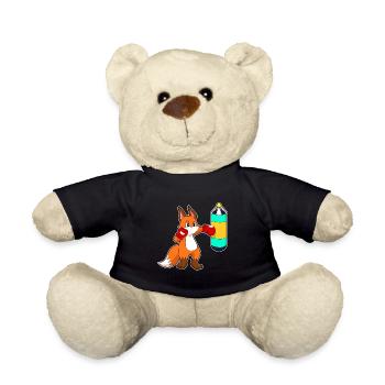 Fox Boxer Punching Bag Boxing - Teddy Bear - black - Front