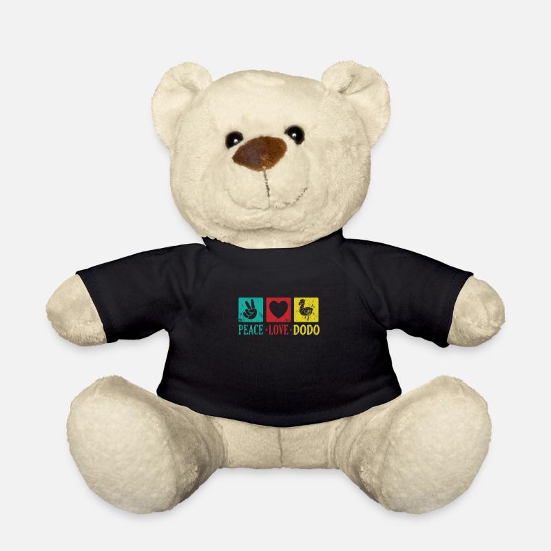 Peace Love Dodo Vogel aus Mauritius - Teddy - Schwarz