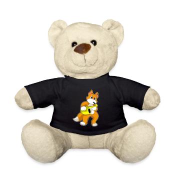 Cat Musician Saxophone Music - Teddy Bear - black - Front
