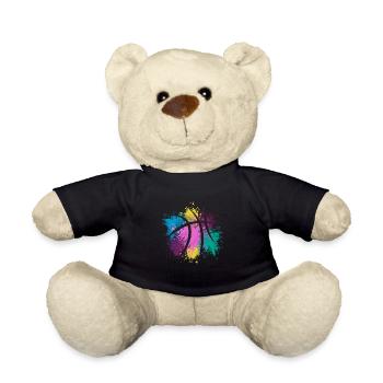 Colorful design for basketball players - Teddy Bear - black - Front