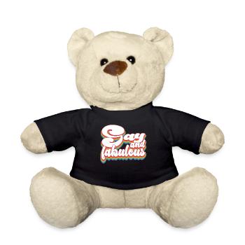 Pride Month LGBTQ Parade - Gay and Fabulous - Teddy Bear - black - Front