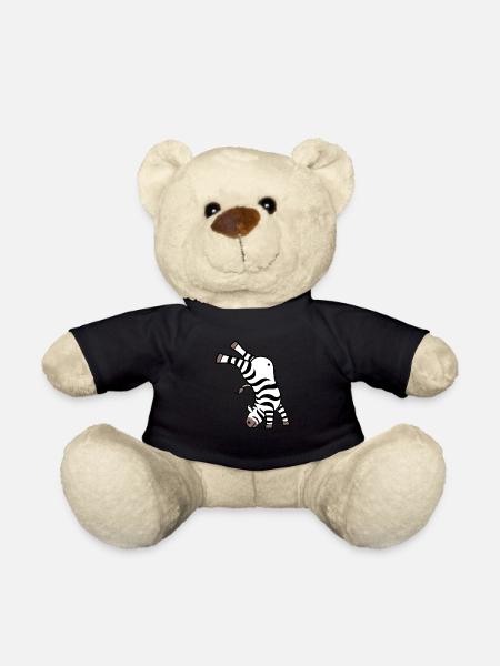 Kawaii Zebra Handstand Design - Teddy - Schwarz