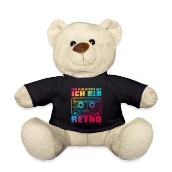 Ich bin nicht alt ich bin retro Bunt - Teddy - Schwarz - Vorne
